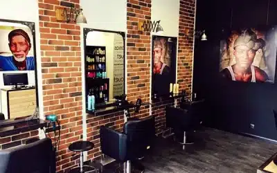 Salon de coiffure style industriel